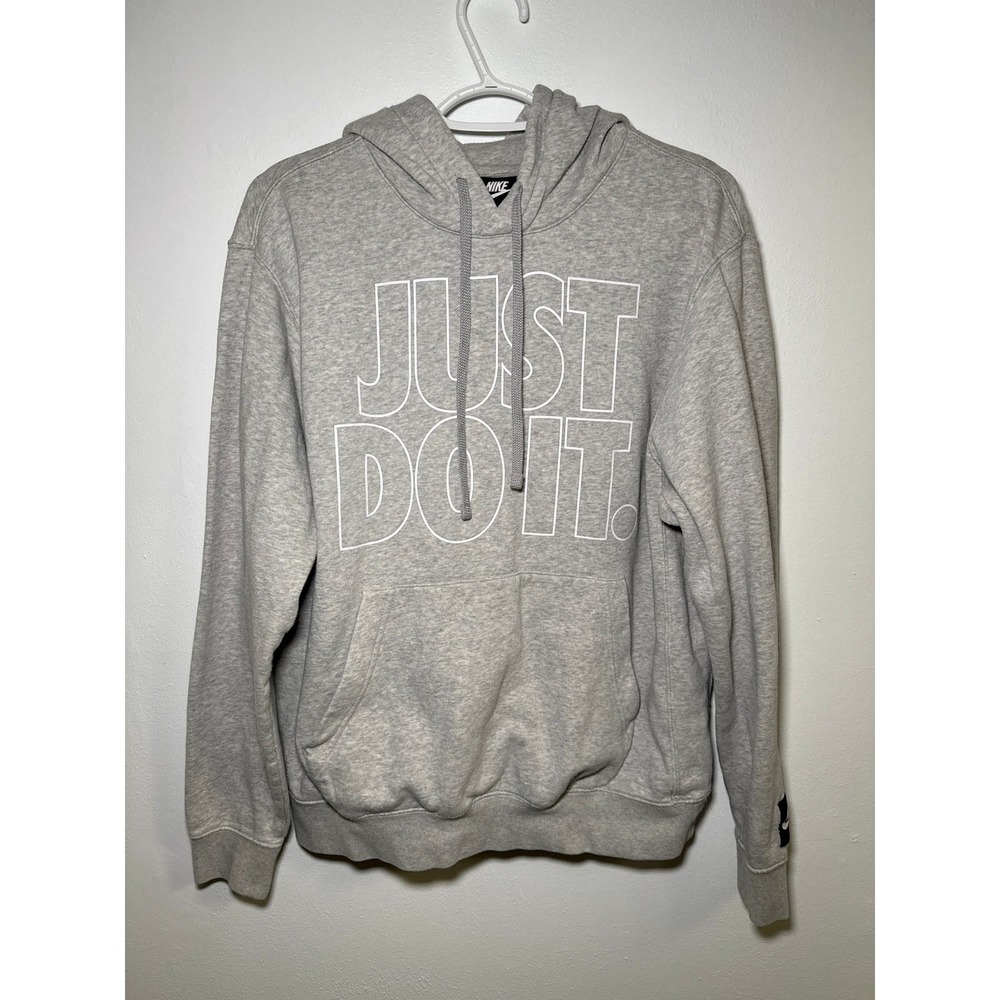 Nike just do it spell out pullover hoodie mens medium normcore athleisure sporty